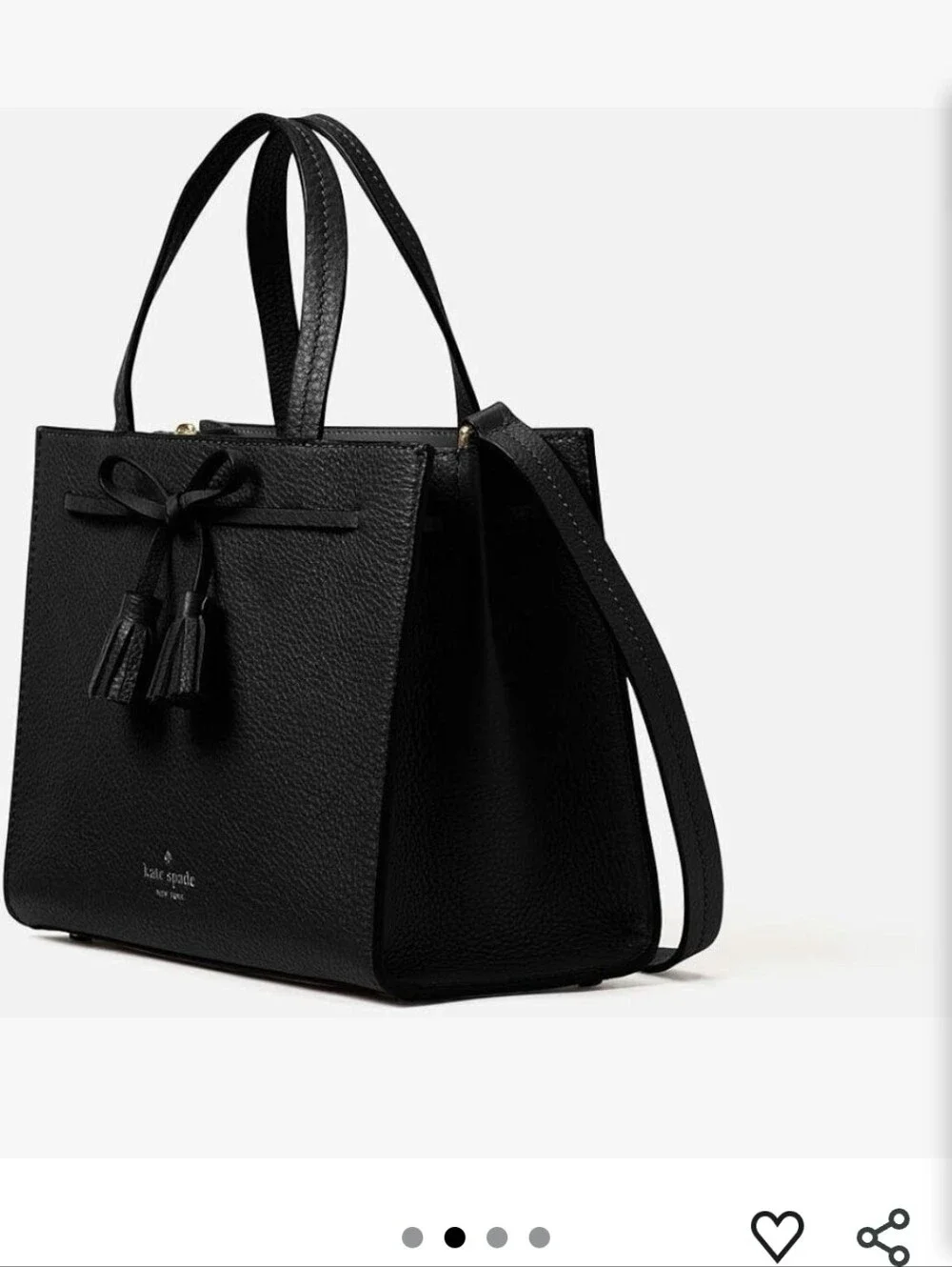 Kate Spade Hayes Street Isobel Small Leather Satchel In Black
